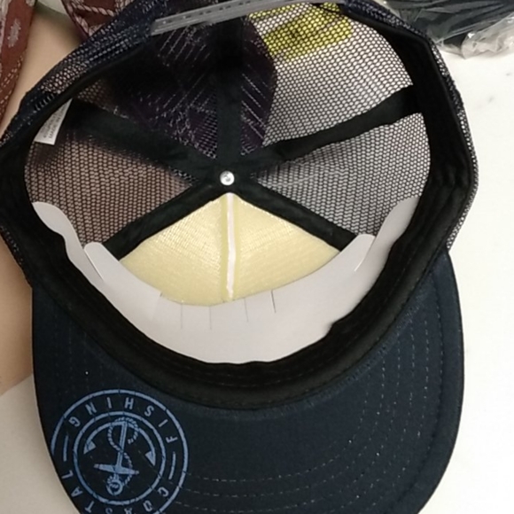 Coastal Fishing Advertising Snap Back Trucker Cap - Picture 4 of 6